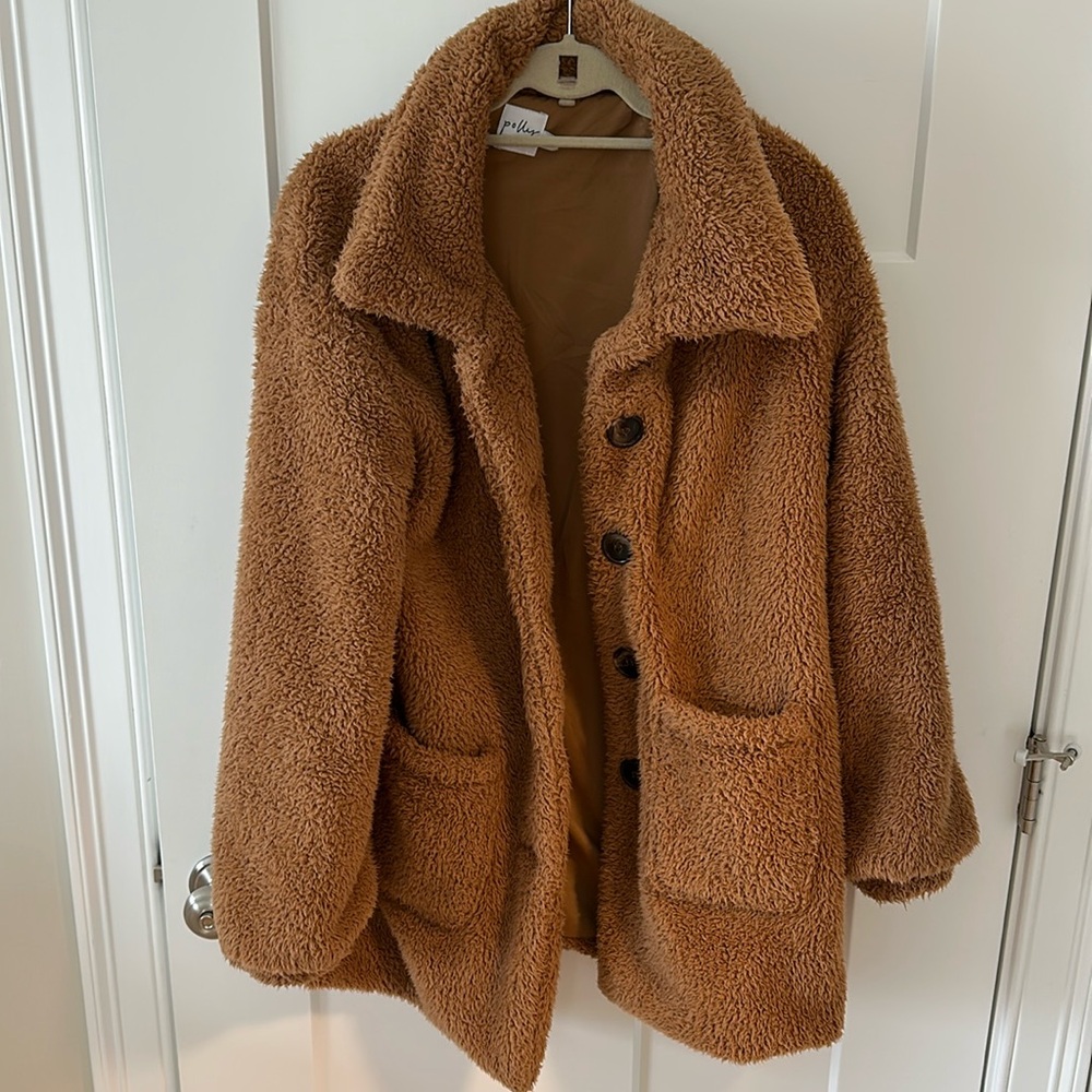 Princess Polly fleece trench coat